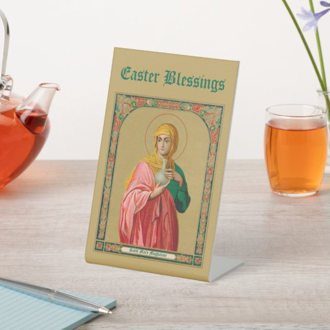St. Mary Magdalene as Myrrhbearer (ORX 01) Easter Pedestal Sign (In SItu)