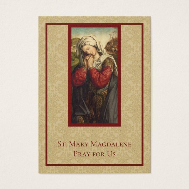 St. Mary Magdalene Catholic Holy Cards (Front)