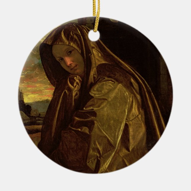 St. Mary Magdalene Ceramic Tree Decoration (Front)