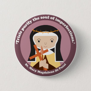 St. Mary Magdalene de Pazzi 6 Cm Round Badge