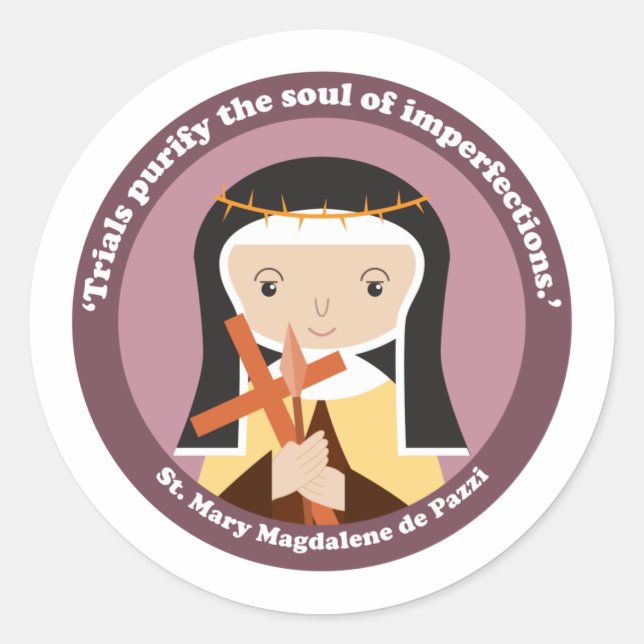 St. Mary Magdalene de Pazzi Classic Round Sticker (Front)