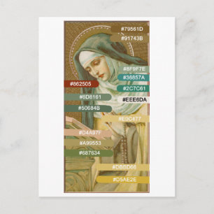 St. Mary Magdalene de Pazzi (JM 45) Colour Palette Postcard
