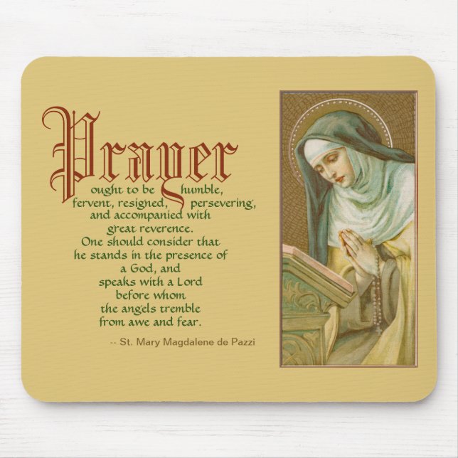 St. Mary Magdalene de Pazzi (JM 45) Mouse Mat (Front)