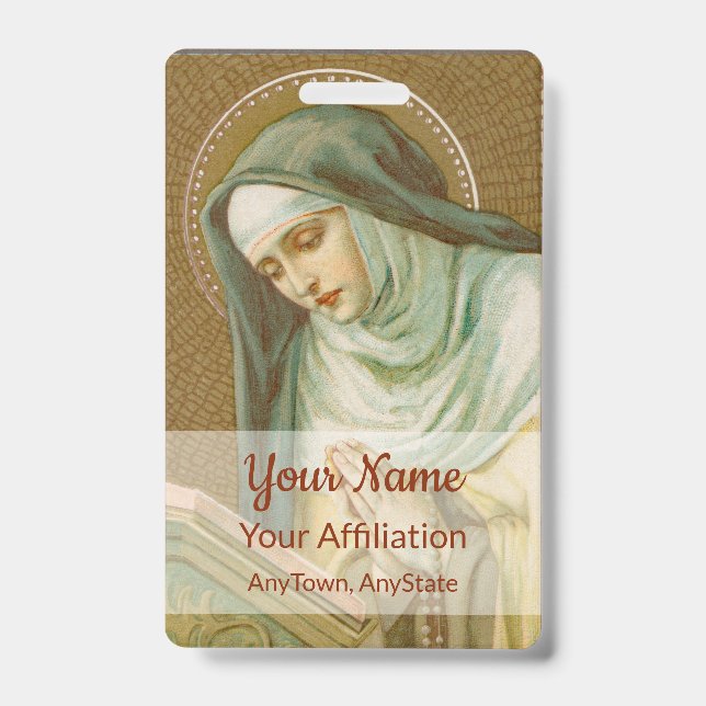 St. Mary Magdalene de Pazzi (JM 45) (Style 1) ID Badge (Front)