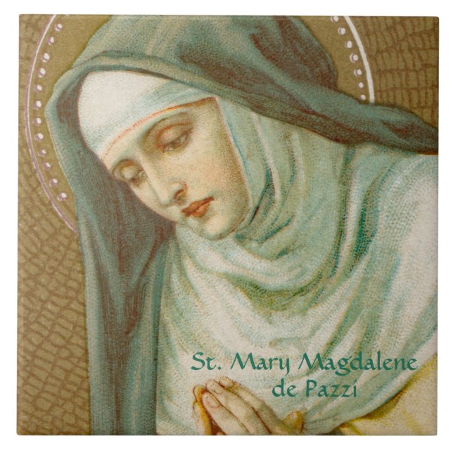 St. Mary Magdalene de Pazzi (JM 45) Tile (Front)