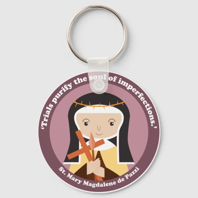 St. Mary Magdalene de Pazzi Key Ring (Front)