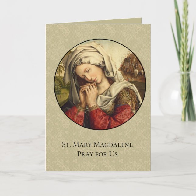 St. Mary Magdalene Feast Day July 22 Thank You Card (Front)