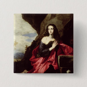 St. Mary Magdalene or St. Thais in the Desert 15 Cm Square Badge
