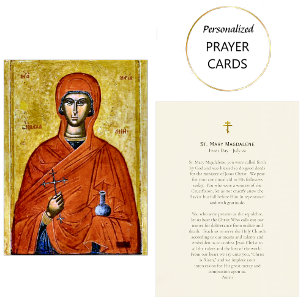 St. Mary Magdalene Orthodox Prayer Card           