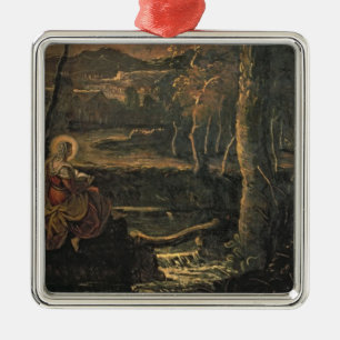 St. Mary of Egypt in the Wilderness Metal Tree Decoration