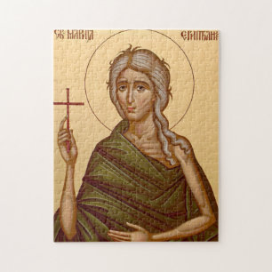 St. Mary of Egypt Orthodox Christian Icon Jigsaw Puzzle