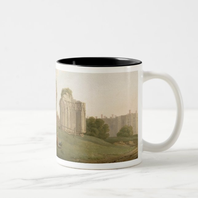 St Mary's Abbey, York, c.1778 (oil on canvas) Two-Tone Coffee Mug (Right)