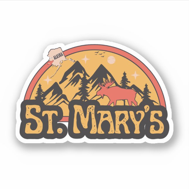 St. Mary's, Alaska Sticker (Front)