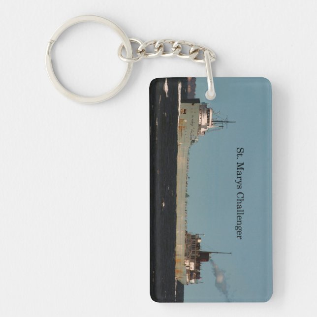 St. Marys Challenger rectangle acrylic key chains (Front)