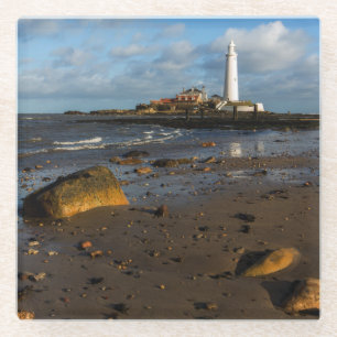 St. Mary'S Island Whitley, England Glass Coaster