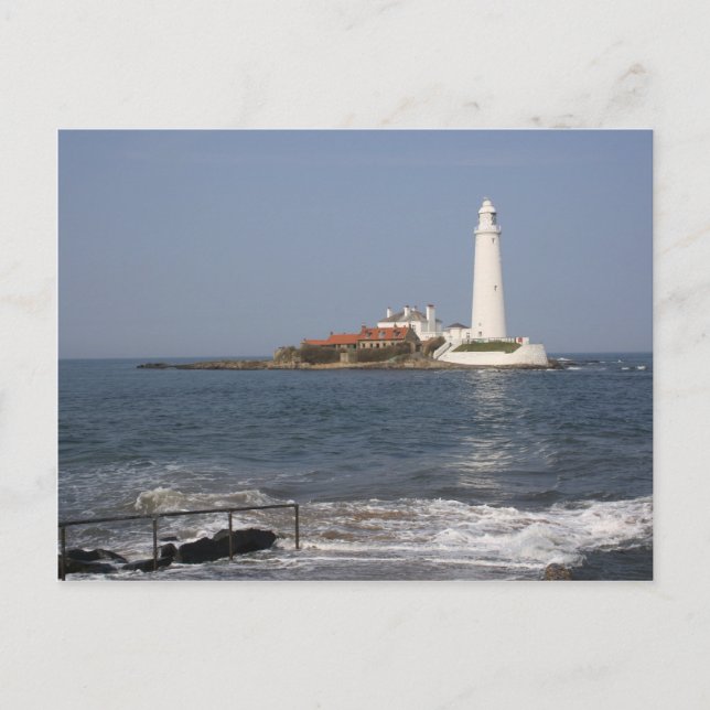 St Mary's Lighthouse, Whitley Bay Post Card (Front)