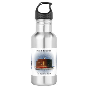 St. Marys River Lighthouses & Boat water bottle