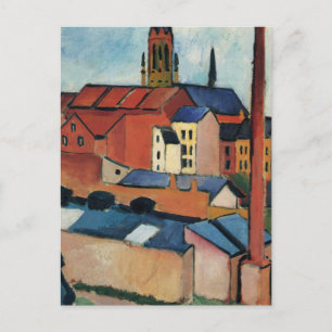 St. Marys with Houses and chimney by August Macke Postcard
