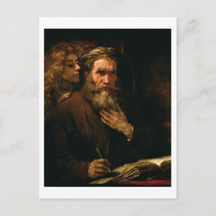 St. Matthew and The Angel, 1655-60 (oil on canvas) Postcard