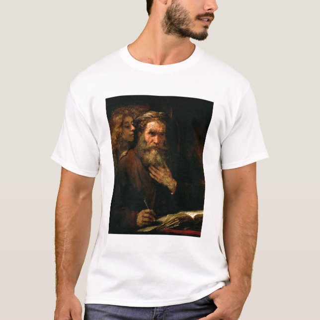 St. Matthew and The Angel, 1655-60 (oil on canvas) T-Shirt (Front)