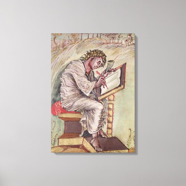 St. Matthew, from the Ebbo Gospels Canvas Print (Front)