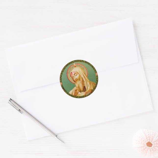 St. Matthew the Apostle (JMAS 08) Classic Round Sticker (Envelope)