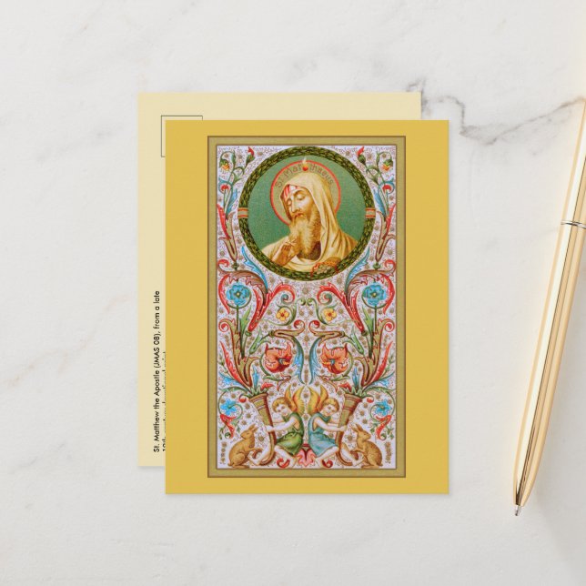 St. Matthew the Apostle (JMAS 08)  Postcard (Front/Back In Situ)