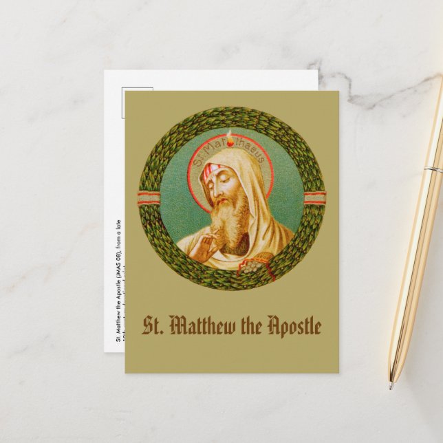 St. Matthew the Apostle (JMAS 08) Postcard (Front/Back In Situ)