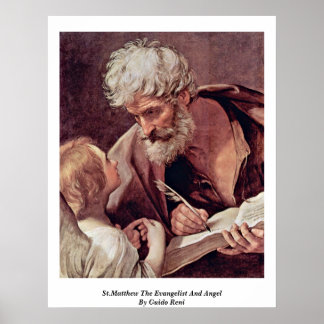 St.Matthew The Evangelist And Angel By Guido Reni Poster