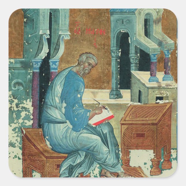 St. Matthew the Evangelist by Andrei Rublev Square Sticker (Front)