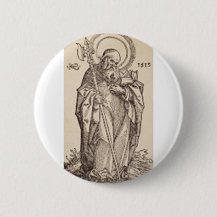 St. Matthew the Evangelist - Fine Art Reproduction 6 Cm Round Badge
