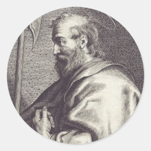 St. Matthew the Evangelist - Fine Art Reproduction Classic Round Sticker