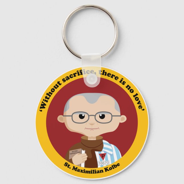 St. Maximilian Kolbe Key Ring (Front)