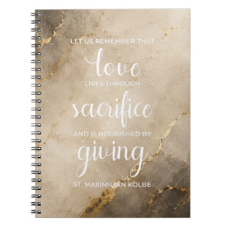 St. Maximilian Kolbe Love Sacrifice Giving Notebook