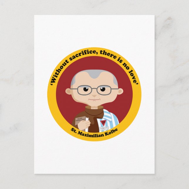 St. Maximilian Kolbe Postcard (Front)