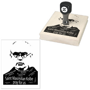 St. Maximilian Kolbe Rubber Stamp