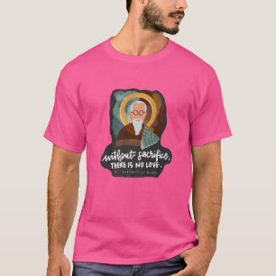 St Maximilian Kolbe Two Crowns Catholic Saint Pol T-Shirt