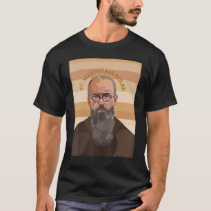 St Maximilian Kolbe Two Crowns Catholic Saint Pol T-Shirt