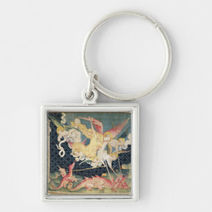 St. Michael and his angels fighting the dragon Key Ring