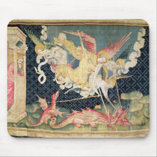St. Michael and his angels fighting the dragon Mouse Mat