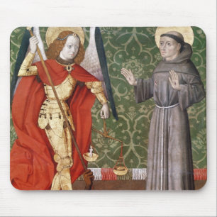 St. Michael and St. Francis of Assisi, c.1480 Mouse Mat