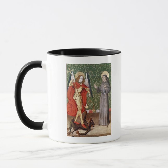 St. Michael and St. Francis of Assisi, c.1480 Mug (Left)