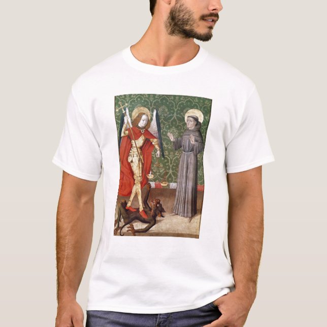 St. Michael and St. Francis of Assisi, c.1480 T-Shirt (Front)