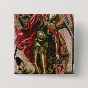 St. Michael and the Dragon 15 Cm Square Badge