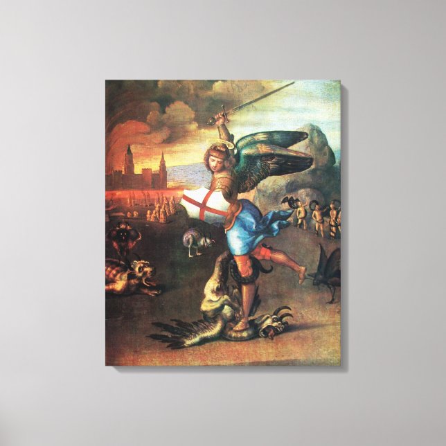 St MICHAEL AND THE DRAGON Canvas Print (Front)