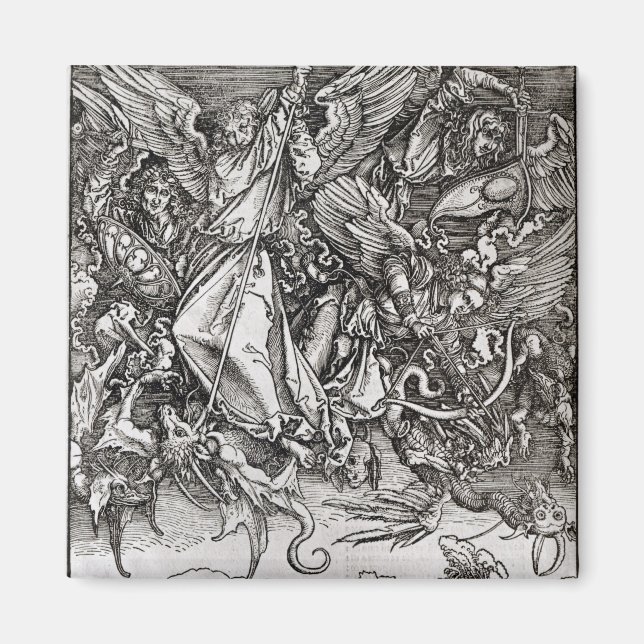 St. Michael and the Dragon, from a Latin Magnet (Front)