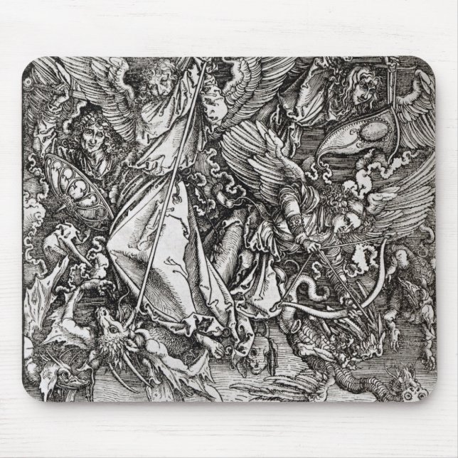 St. Michael and the Dragon, from a Latin Mouse Mat (Front)