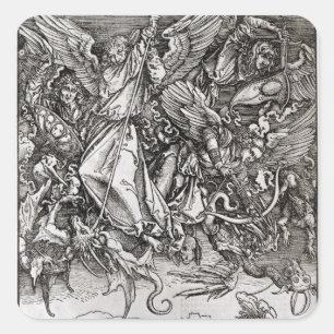 St. Michael and the Dragon, from a Latin Square Sticker