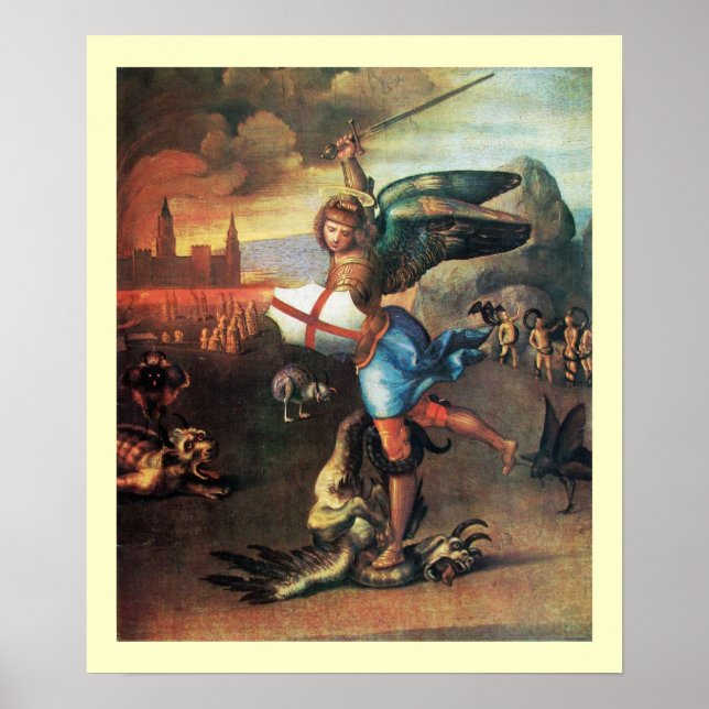 St MICHAEL AND THE DRAGON Poster (Front)