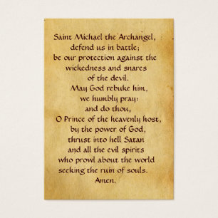 St Michael and the Dragon Prayer Card